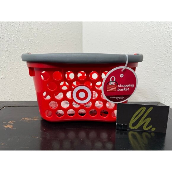 Target Other - Target Toy Shopping Basket With Accessories For Kids - Red - IN HAND